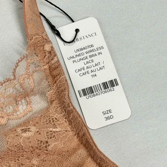 2 Understance Bras Lace Unlined Plunge Wireless 36D - Picture 2 of 6